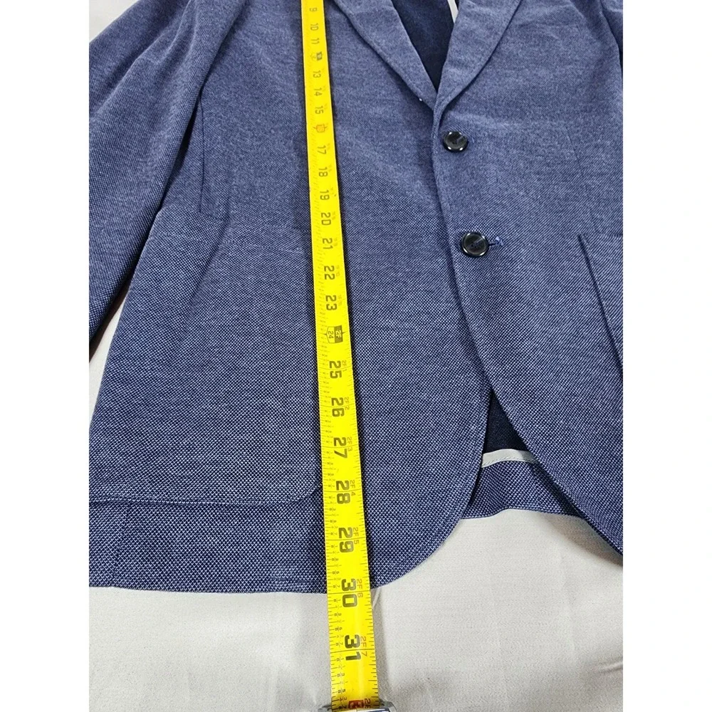 NWT Lot Michael Strahan Mens Modern Fit Knit Sport Coat Blazer Blue Grey Navy M